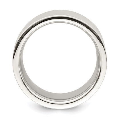 Sterling Silver 12mm Comfort Fit Flat Size 5 Band
