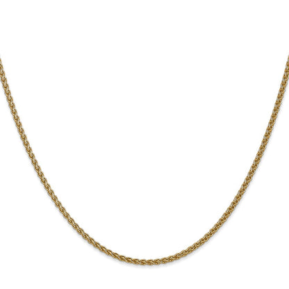 14k Yellow Gold 30 inch 1.05mm Spiga with Spring Ring Clasp Chain