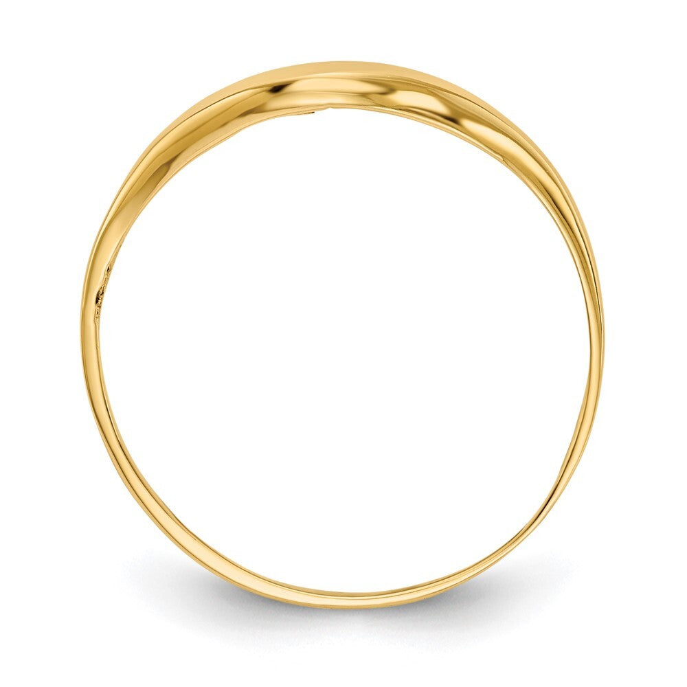 14K Yellow Gold Polished Dome Ring