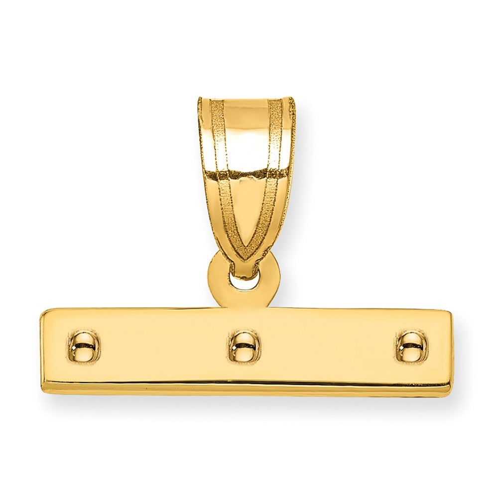 14k Yellow Gold Casted Large Polished Top Pendant