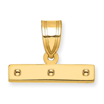 14k Yellow Gold Casted Large Polished Top Pendant