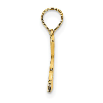 14k Yellow Gold I HEART ST. JOHN w/Dolphin Pendant