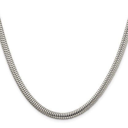 Sterling Silver 5mm Round Snake Chain Necklace