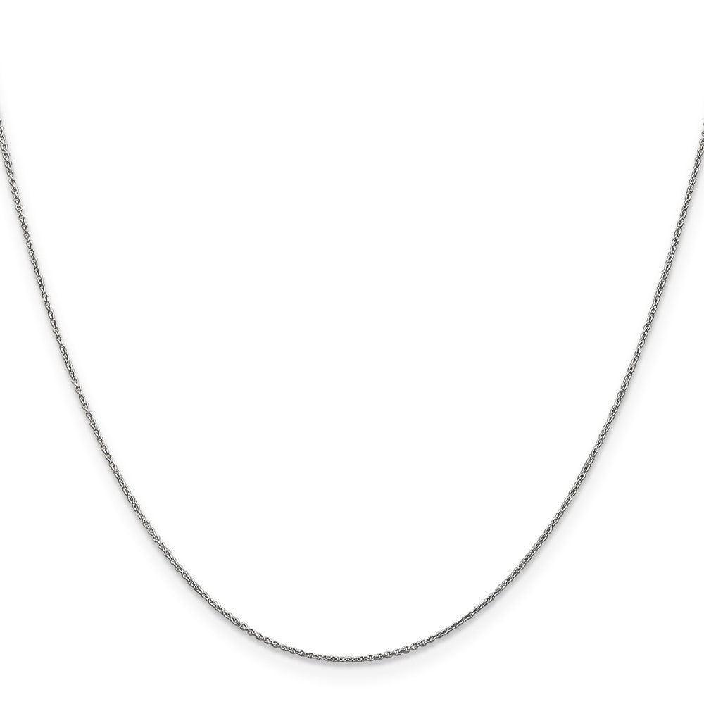 14K White Gold 20 inch .75mm Cable Pendant Chain Necklace