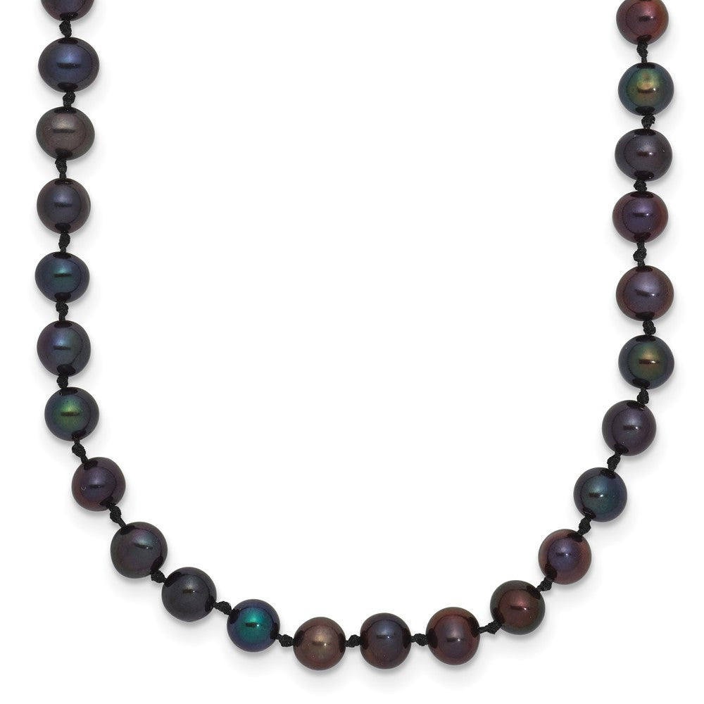 14k Yellow Gold 4-5mm Black Freshwater Cultured Pearl 18 inch Necklace