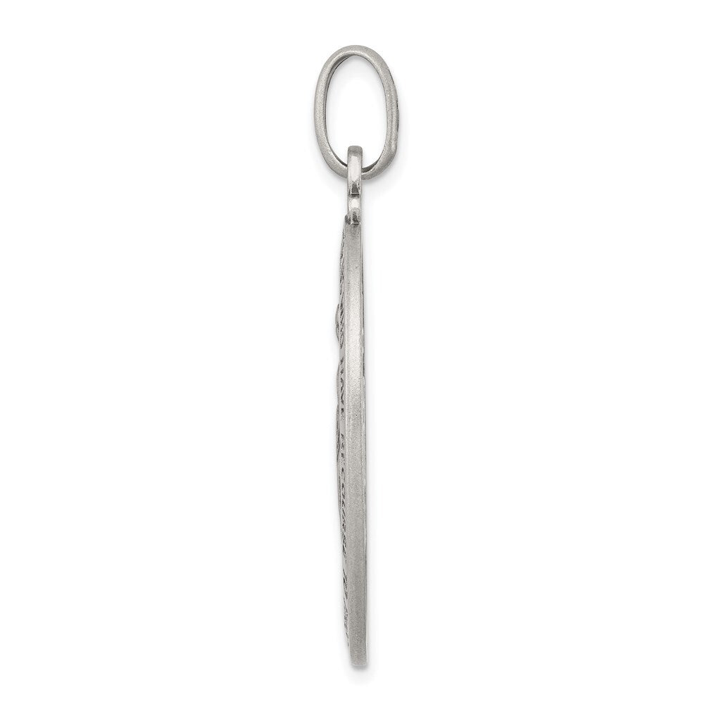 Sterling Silver Antiqued Miraculous Medal Pendant Holiday Gift for Women