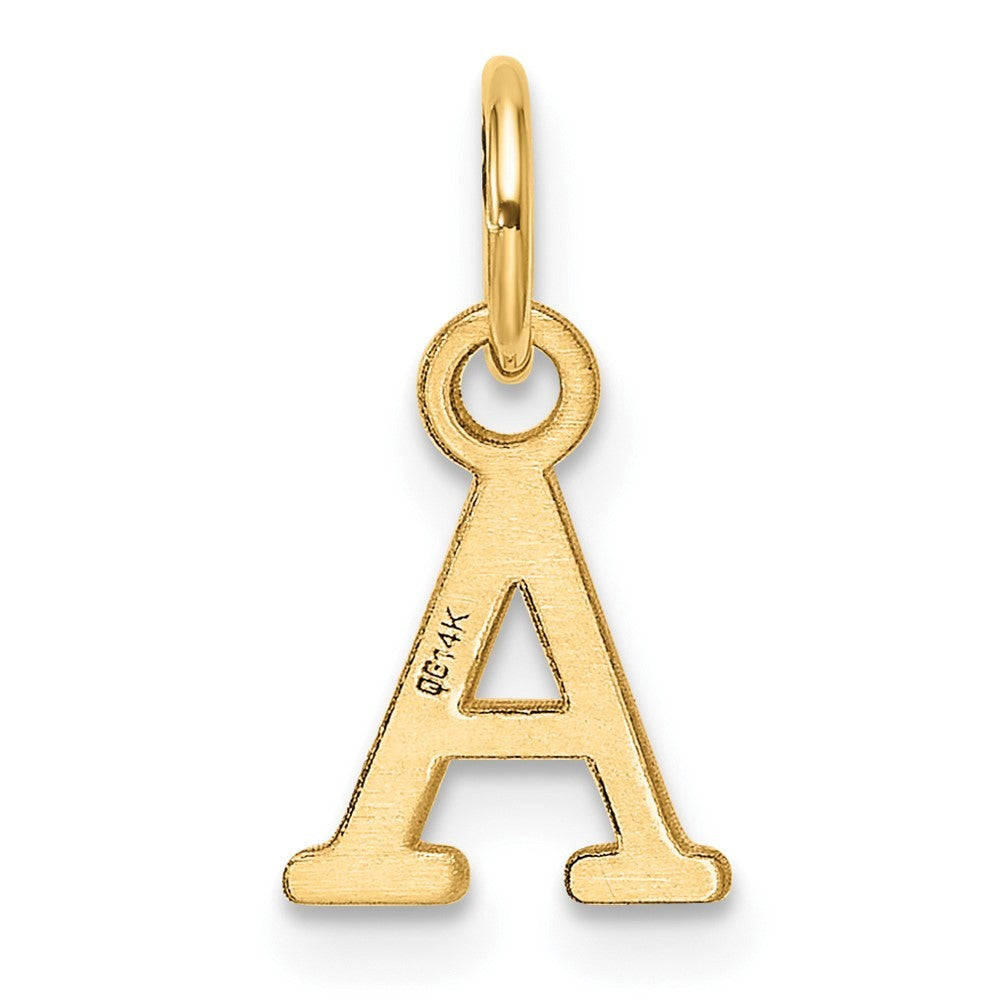 14k Yellow Gold Cutout Letter A Initial Pendant