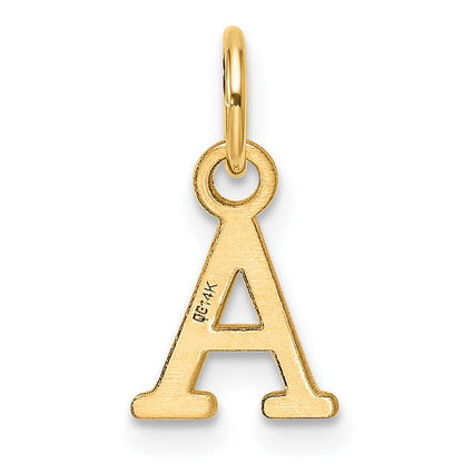 14k Yellow Gold Cutout Letter A Initial Pendant