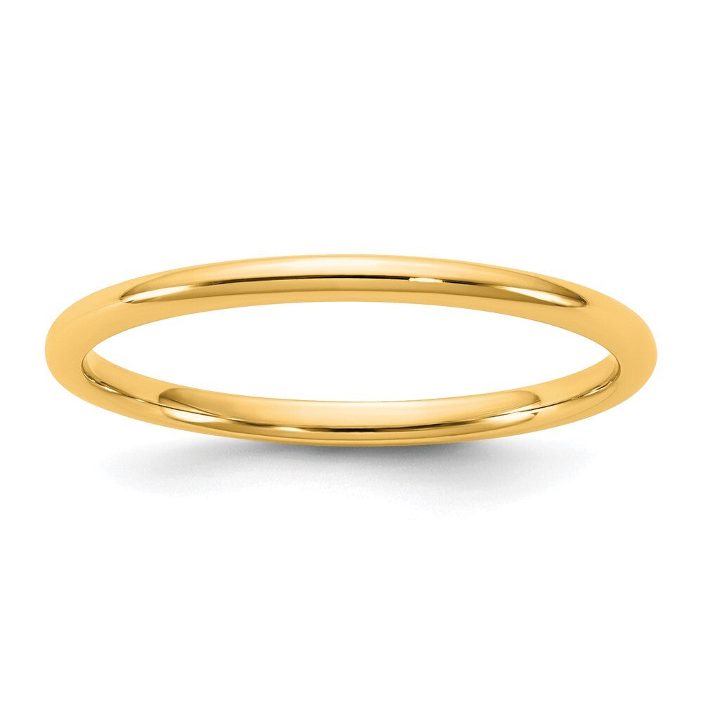 14K Yellow Gold 1.5mm LTW Comfort Fit Band Size 9