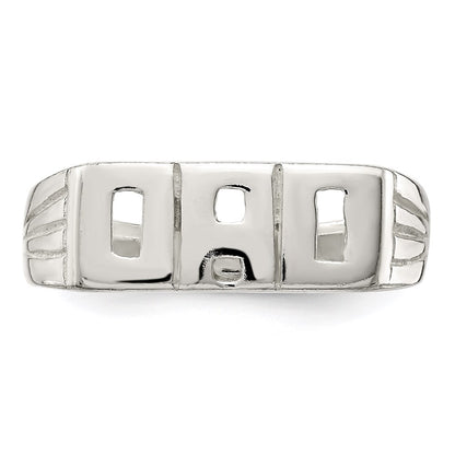 Sterling Silver Solid Dad Ring Size 9