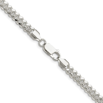 Sterling Silver Polished 5.7mm Domed Curb Chain Necklace