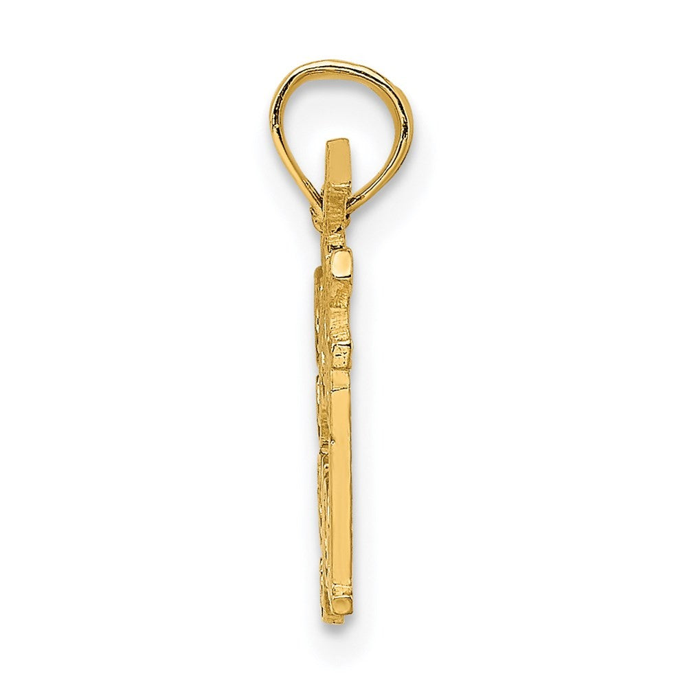 14k Yellow Gold Solid Polished GOLF GAL Charm