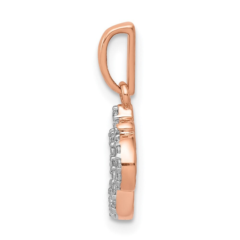 14k Rose Gold Diamond Om Pendant for Women