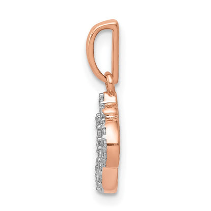 14k Rose Gold Diamond Om Pendant for Women
