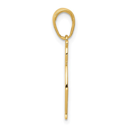 14k Yellow Gold Owl Pendant for Women