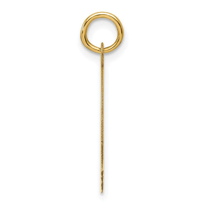 14k Yellow Gold Plain Medium .013 Gauge Facing Right Boy Head Charm Pendant