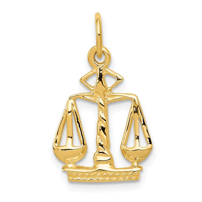 14k Yellow Gold Scales Of Justice Charm Pendant for Women
