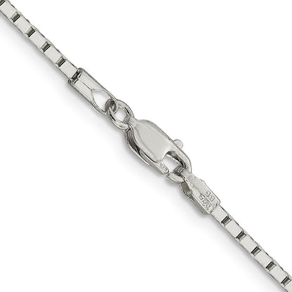 Sterling Silver 1.5mm Mirror Box Chain Necklace