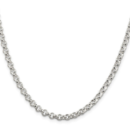 Sterling Silver 4.6mm Rolo Chain Necklace
