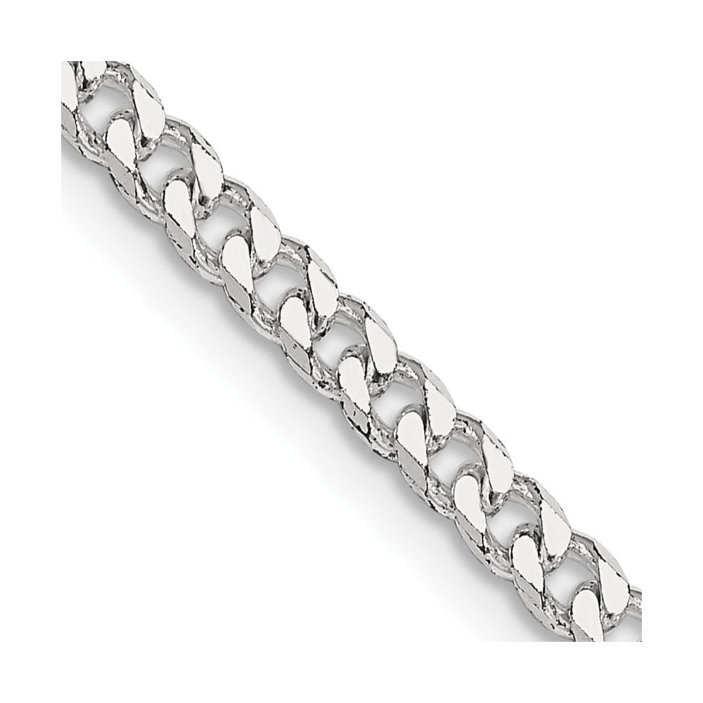 Sterling Silver Polished 3.15mm Curb Chain Necklace