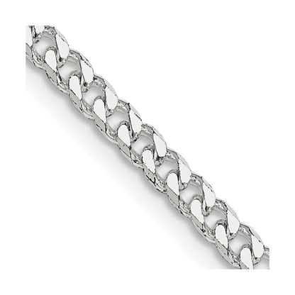 Sterling Silver Polished 3.15mm Curb Chain Necklace