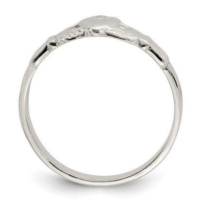 Sterling Silver Solid Claddagh Ring Size 8