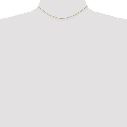 14k Yellow Gold 14" .8mm Diamond-cut Parisian Wheat Chain Necklace