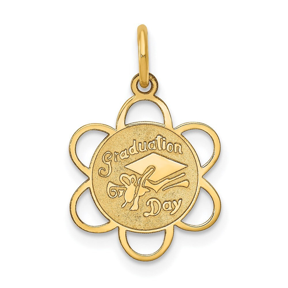 14k Yellow Gold GRADUATION DAY Charm Pendant for Women