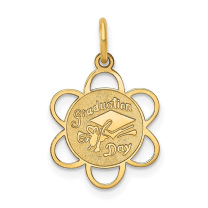 14k Yellow Gold GRADUATION DAY Charm Pendant for Women