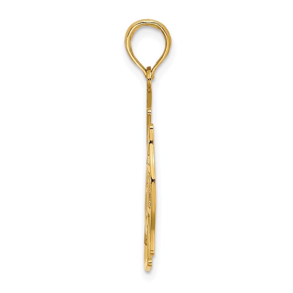 14k Yellow Gold VFD Member Shield Charm Pendant for Women