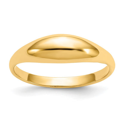 14K Yellow Gold Childs Polished Dome Ring