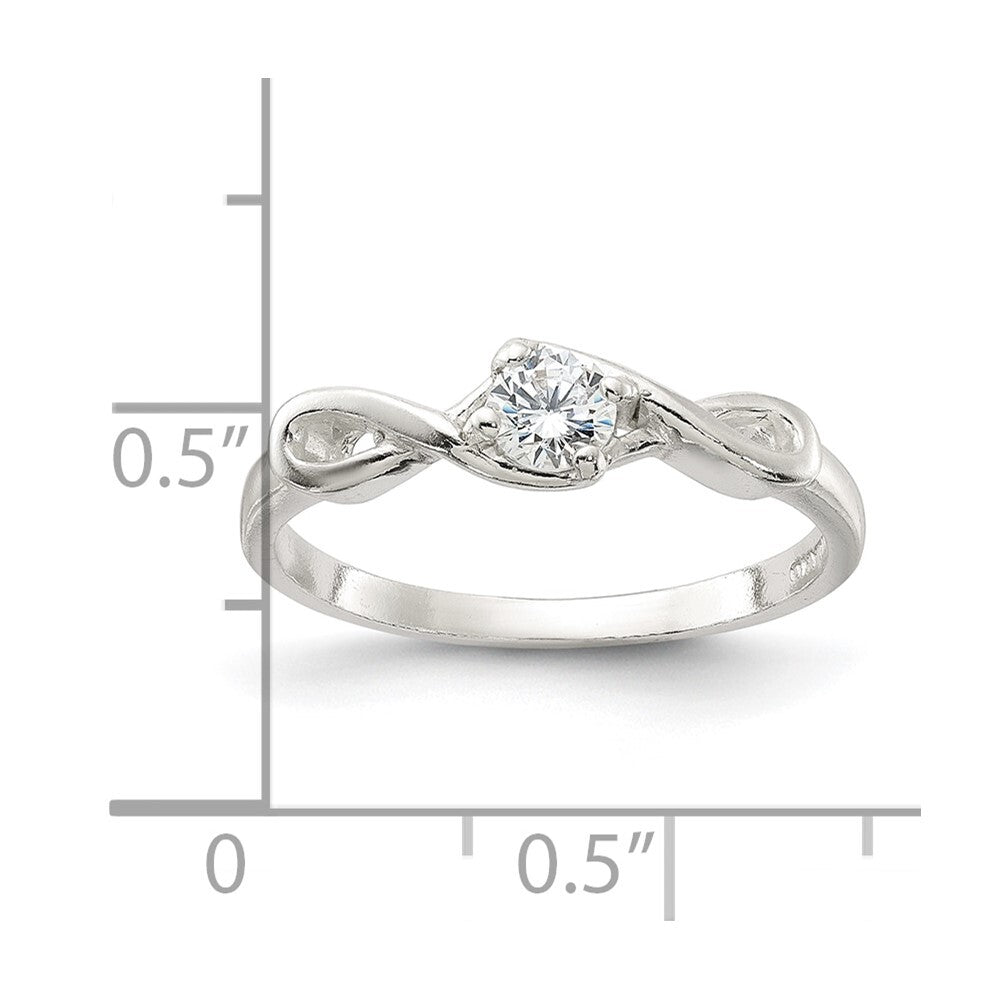 Sterling Silver Cubic Zirconia Ring Size 7