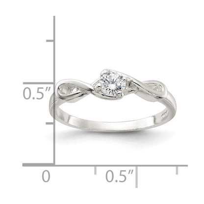 Sterling Silver Cubic Zirconia Ring Size 7