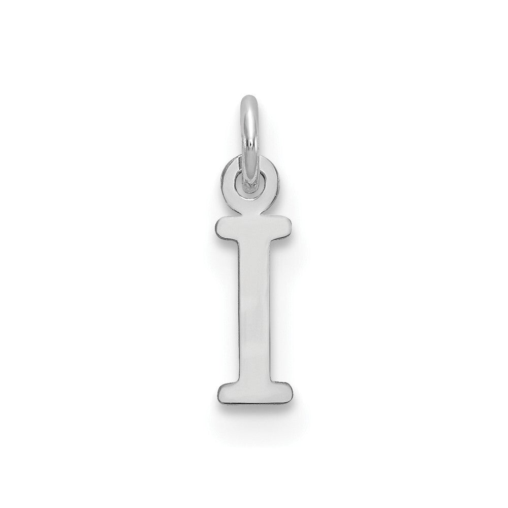 14k White Gold Cutout Letter I Initial Pendant for Women