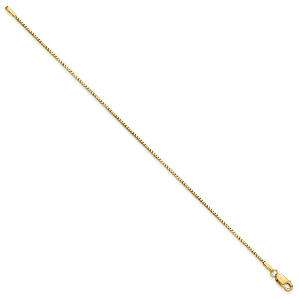 14k Yellow Gold 7 inch 1.1mm Box Bracelet