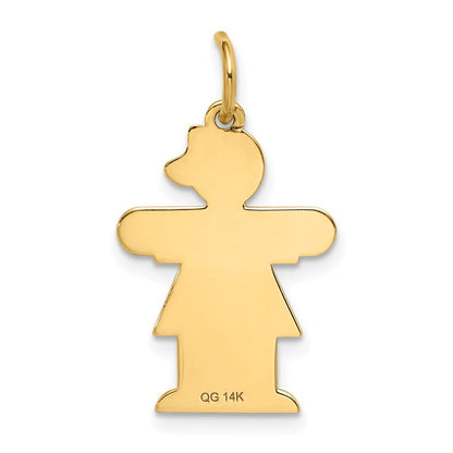14k Yellow Gold Kid Charm Pendant