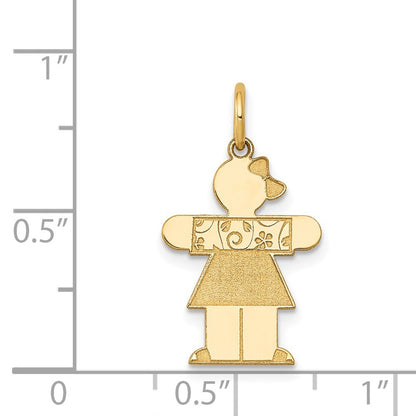14k Yellow Gold Kid Charm Pendant for Women