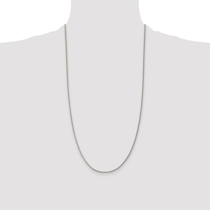 Sterling Silver Rhodium-plated 1.5mm Curb Chain