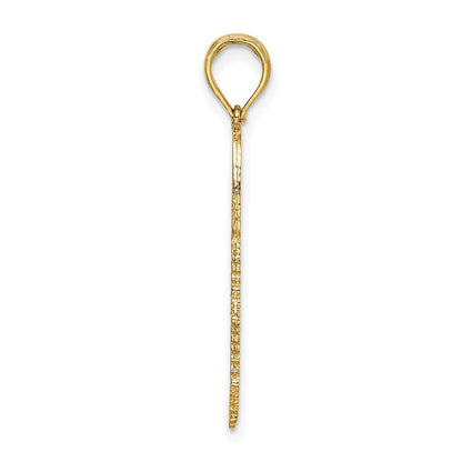 14k Yellow Gold FIREFIGHTER FIRE DEPT. Badge Charm Pendant for Women