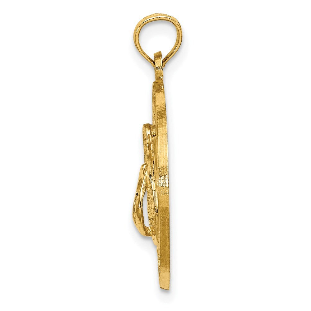 14k Yellow Gold OCEAN CITY, NJ w/ Flip Flops Charm