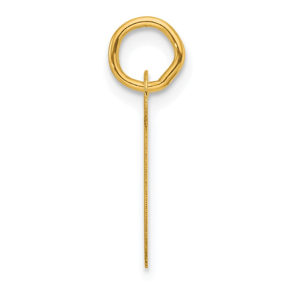 14k Yellow Gold  Slanted Block Letter C Initial Charm