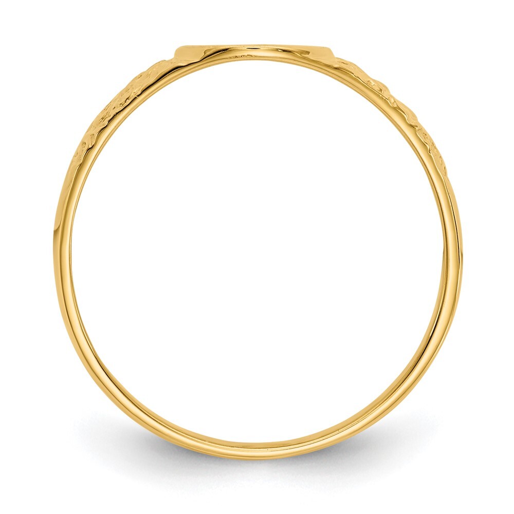 14K Yellow Gold 8.0x7.0mm Closed Back Signet Ring