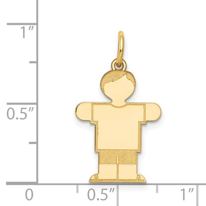 14k Yellow Gold Kid Charm Pendant for Women