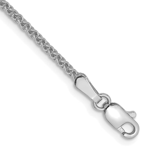 14K White Gold 8 inch 1.7mm Spiga Bracelet