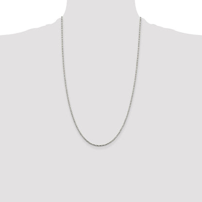 Sterling Silver 1.75mm Twisted Box Chain