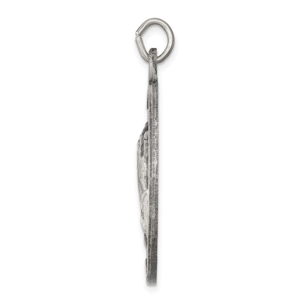 Sterling Silver Antiqued Praying Hands Pendant Holiday Gift for Women