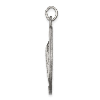 Sterling Silver Antiqued Praying Hands Pendant Holiday Gift for Women