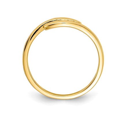 14k Yellow Gold Emerald and Diamond 3-stone Ring