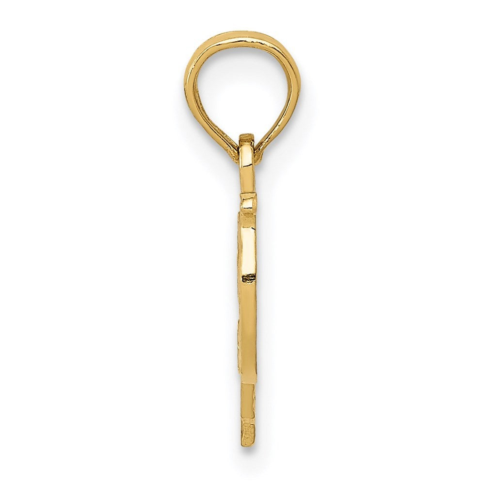 14k Yellow Gold I Heart PAPA Charm