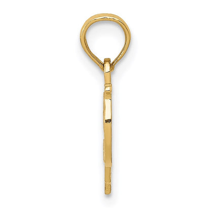 14k Yellow Gold I Heart PAPA Charm